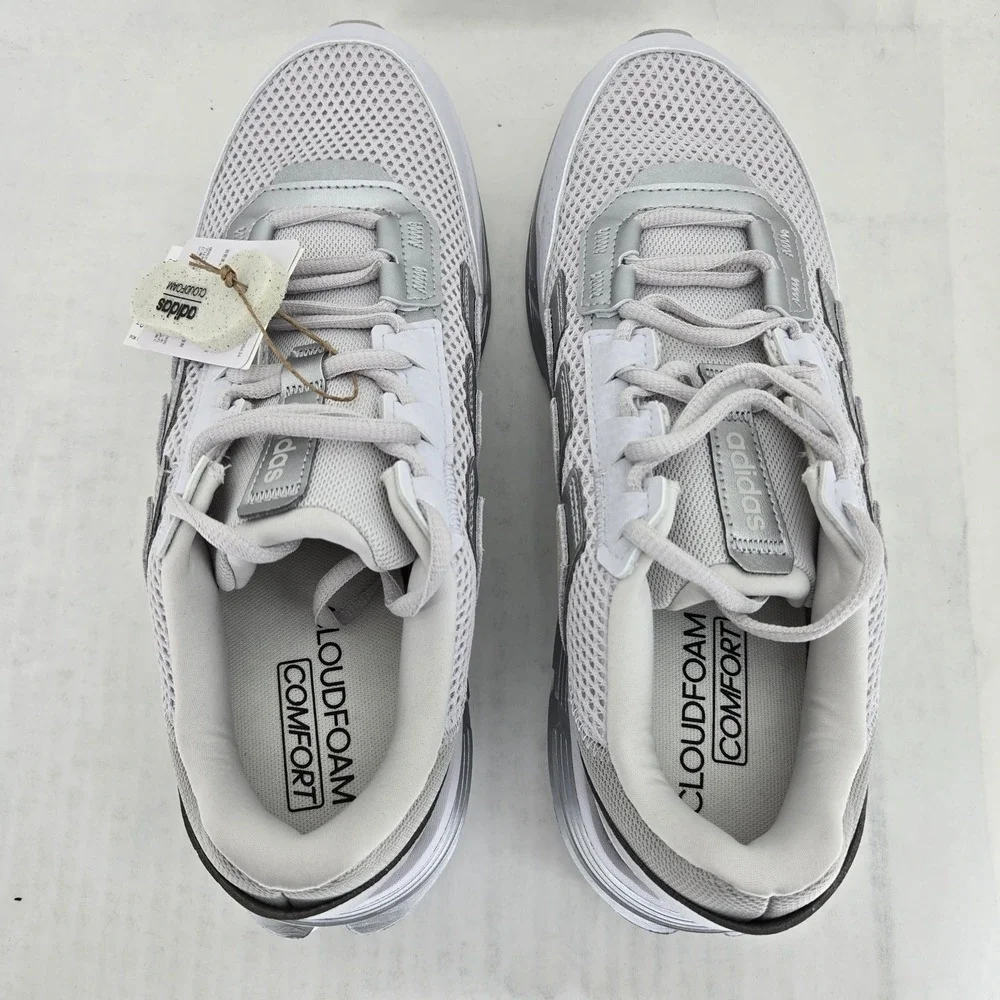 adidas Astrastar Silver Grey White Mesh Running Shoes JP5951 Mens Size 10 NEW